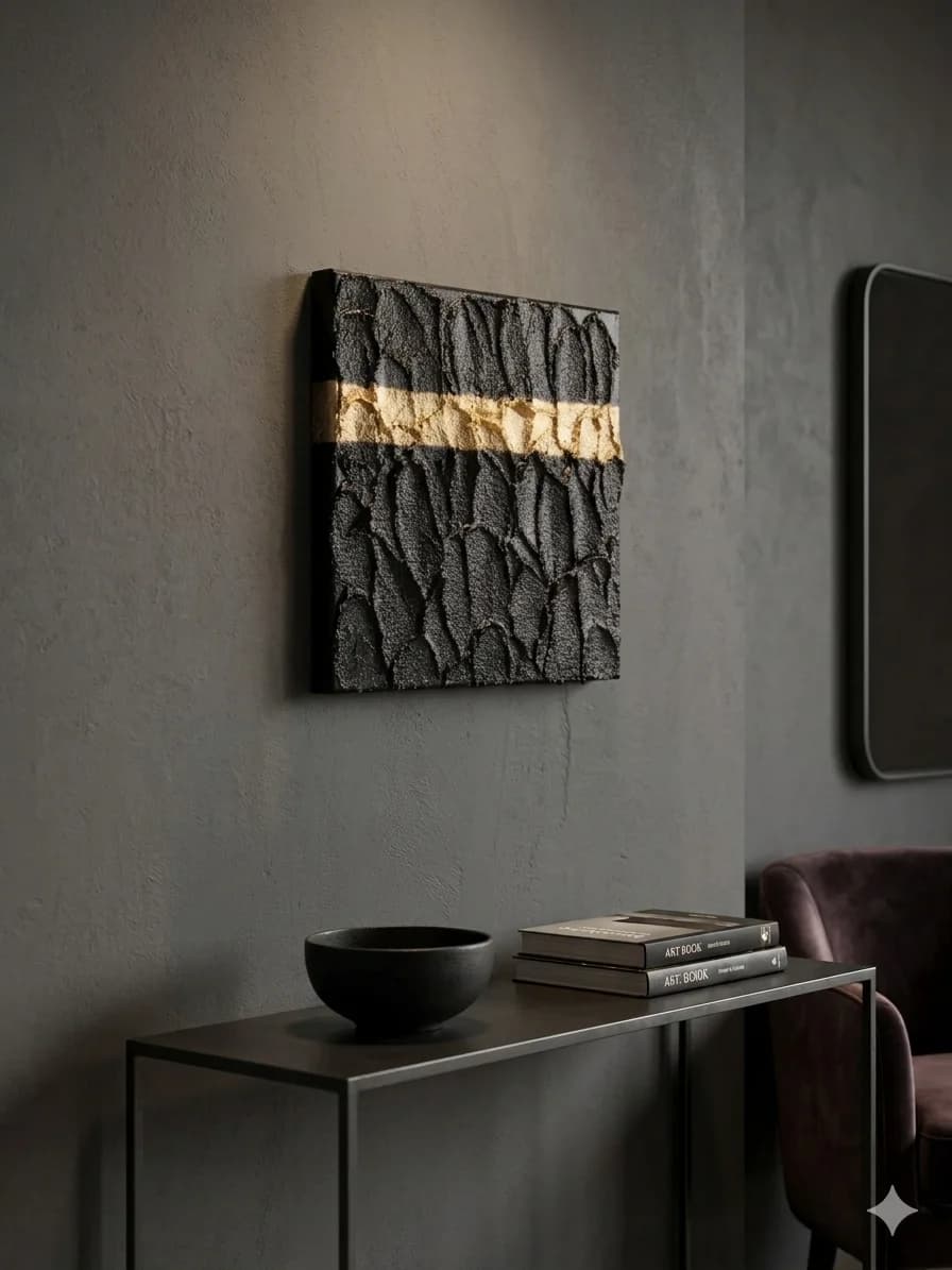 Златен разкош 2 — акрил върху платно — 20 × 20 см, изглед 3