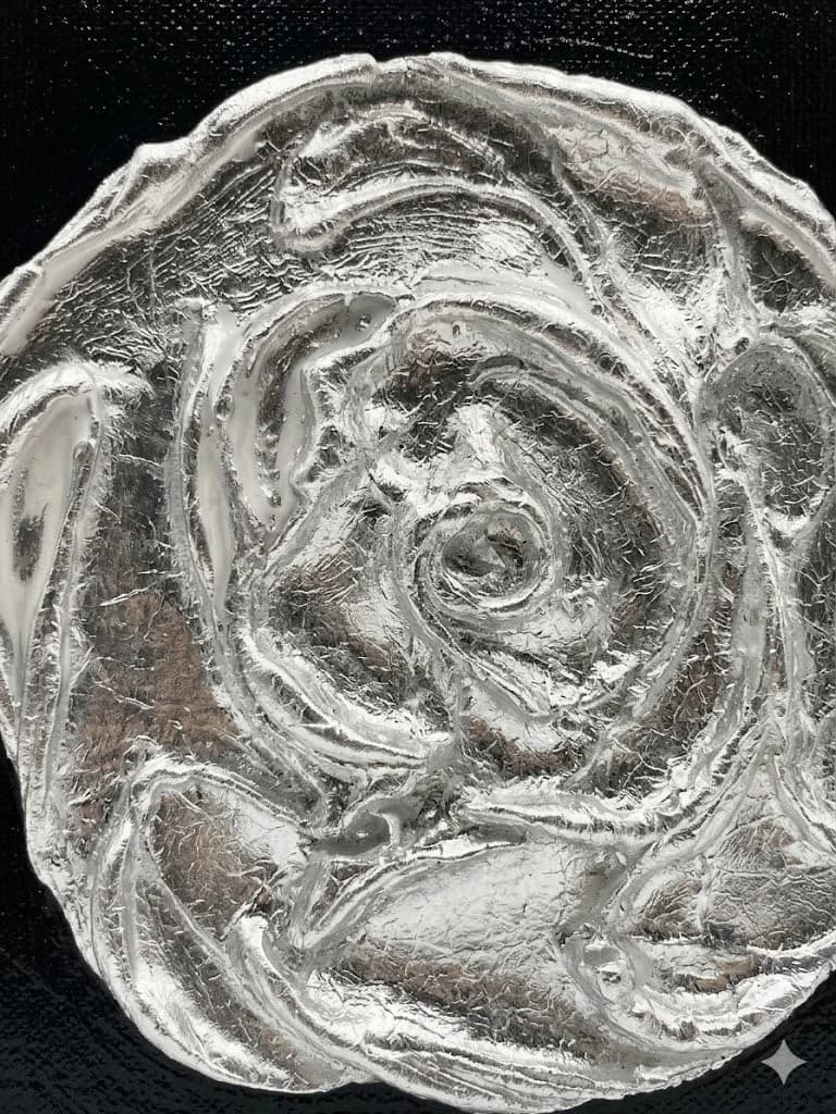 Лунен вихър — акрил върху платно — 20 × 20 см, изглед 3