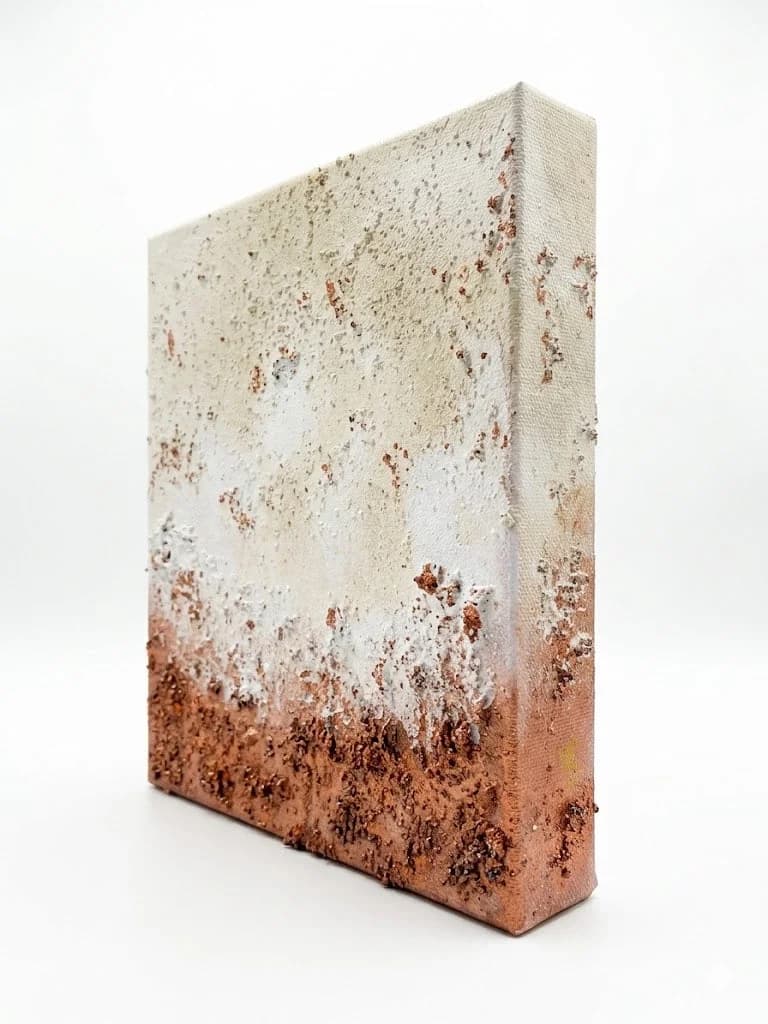 Copper Desert — acrylic on canvas — 20 × 20 cm, view 2