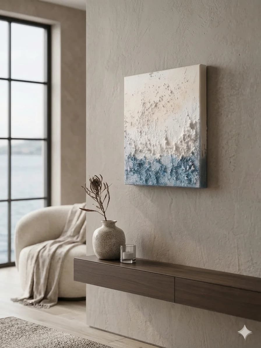 Sea Foam — acrylic on canvas — 20 × 20 cm, view 6